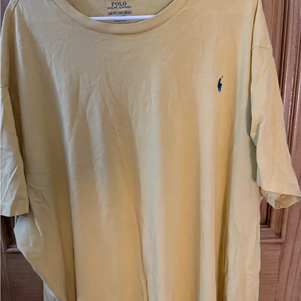 Polo by Ralph Lauren Yellow Shirt with Blue Logo - Picture 3 of 3